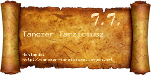 Tanczer Tarziciusz névjegykártya